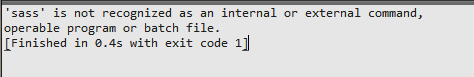 sass error sublime text