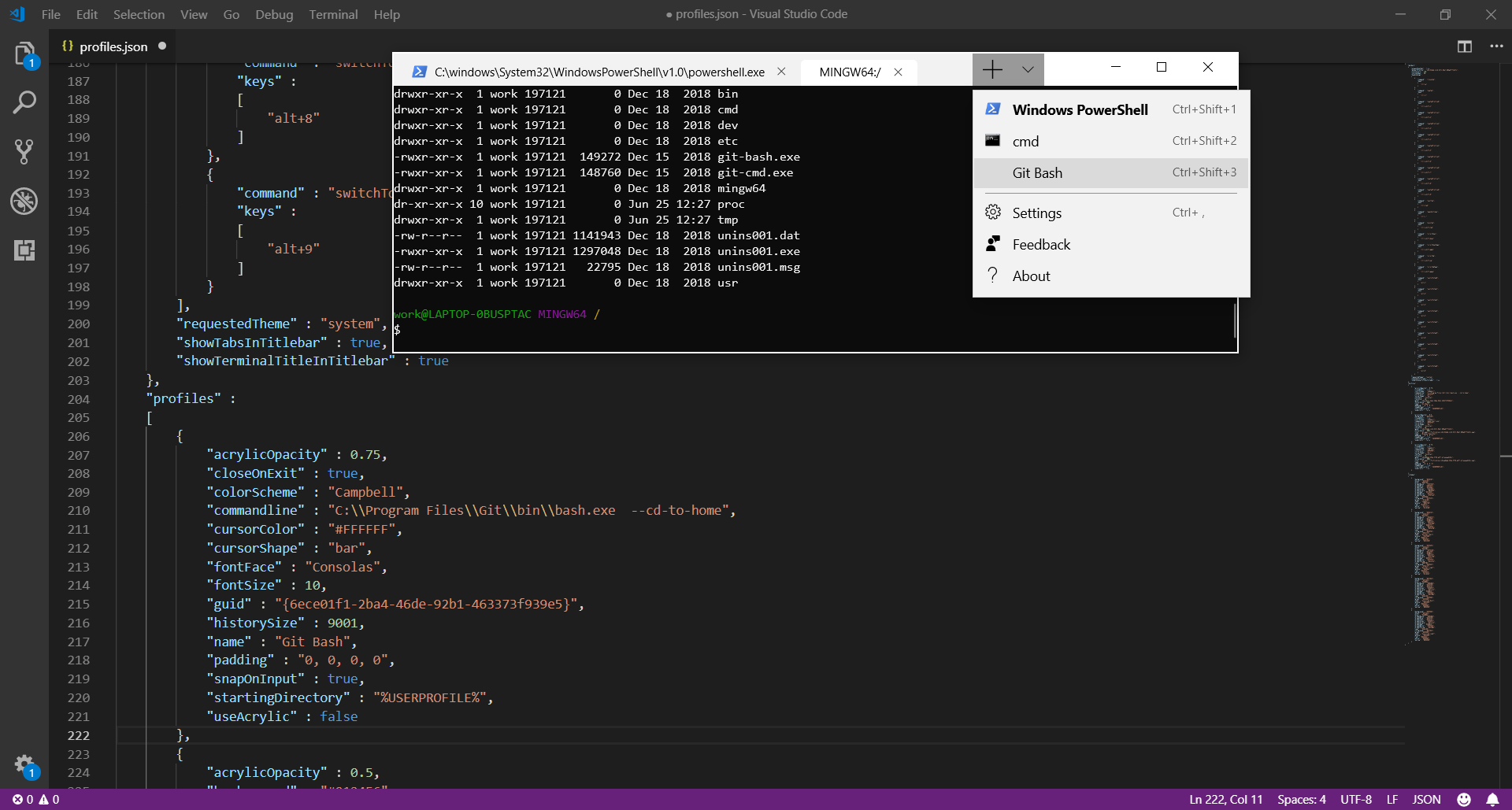 windows terminal settings json location